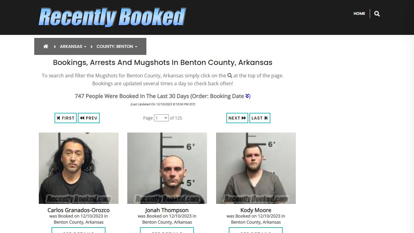 Bookings, Arrests and Mugshots in Benton County, Arkansas